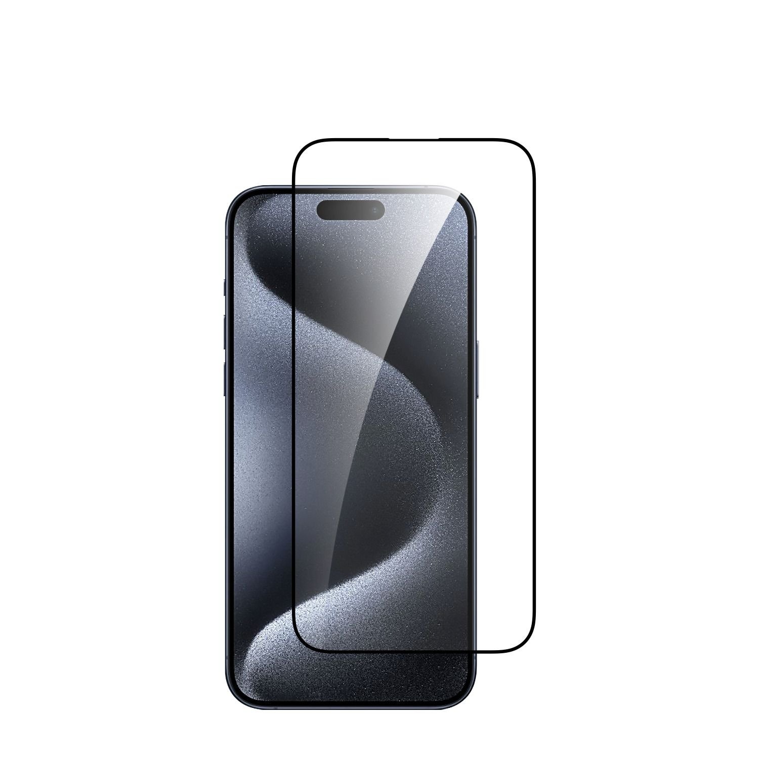 Silk print tempered glass with alignment tool for iPhone 15 Pro Silk print tempered glass with alignment tool for iPhone 15 Pro
