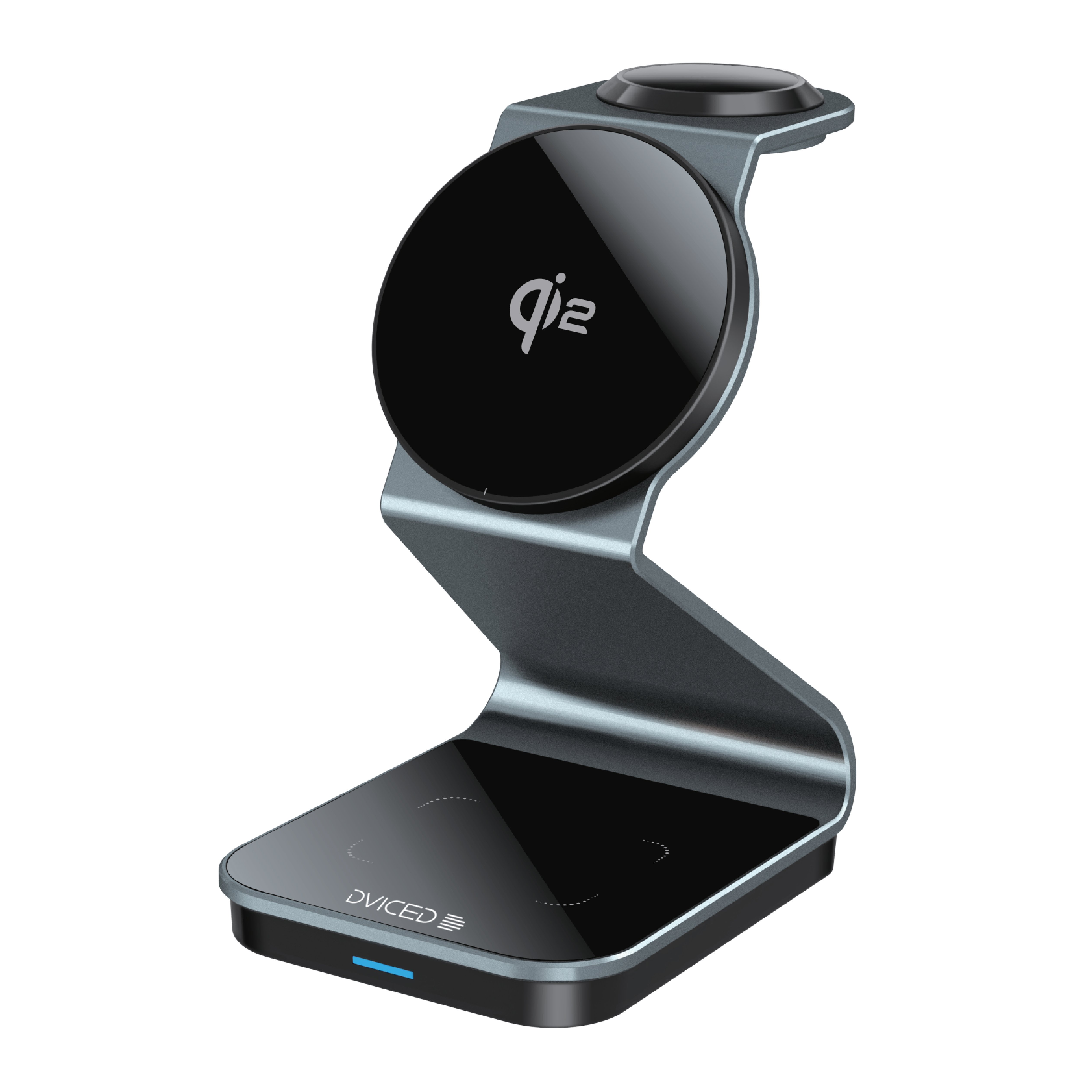 Magnetic 3 in 1 wireless charger stand, tarnish gray Magnetic 3 in 1 wireless charger stand, tarnish gray