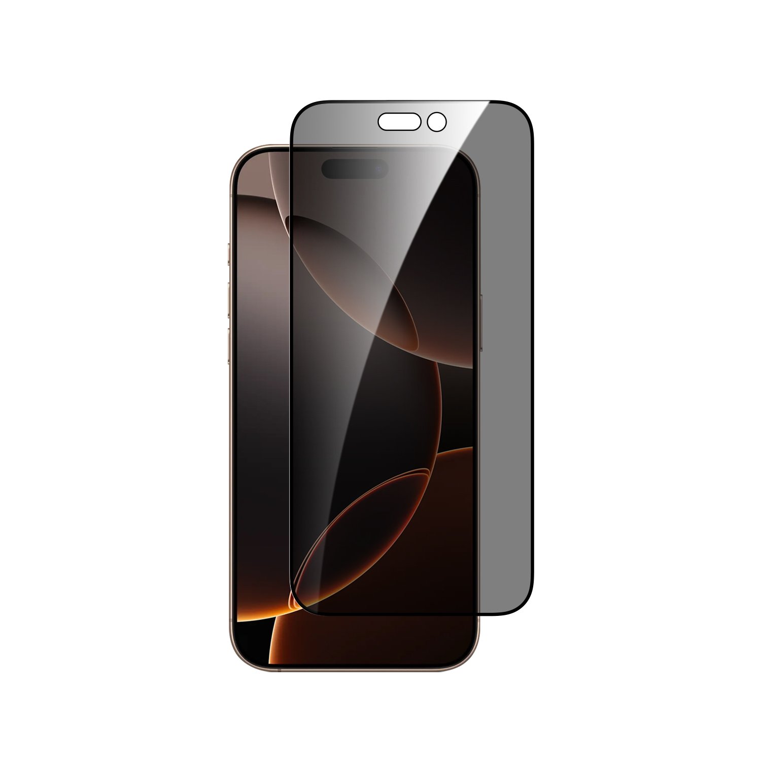 Privacy tempered glass screen protector edge to edge for iPhone 16 Pro with applicator Privacy tempered glass screen protector edge to edge for iPhone 16 Pro with applicator