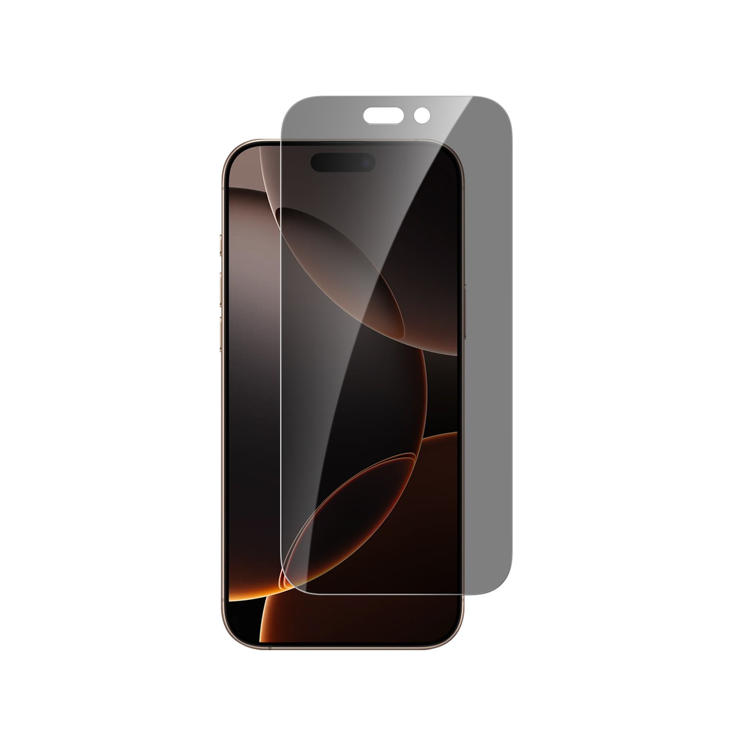 Privacy tempered glass screen protector for iPhone 16 Pro with applicator
