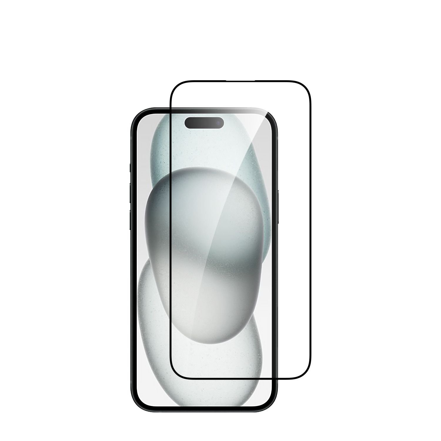 Silk print tempered glass with alignment tool for iPhone 15 Silk print tempered glass with alignment tool for iPhone 15